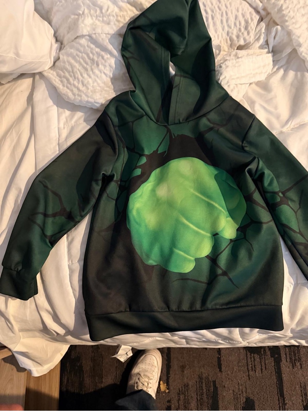 Kids Green Smash Graphic Hoodie Sweatshirt